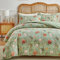 GETIYA Damen Mädchen Bunt Blumen Bettwäsche 200x200 3Teilig Weich Mikrofaser Bettbezug Blümchen Muster Pflanzenmuster Bettwaesche Grün Doppelbett Deckenbezug mit 2 Kissenbezug 80x80