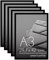 Americanflat Lot Cadre Photo A3 Noir - 5 Cadres Photo à Bordure Fine - Vitre Plexiglas Poli - Matériel de Suspension Intégré pour Mur - Suspension Horizontale ou Verticale