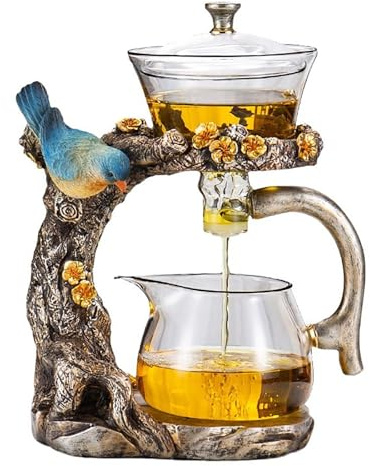 KALWEL, Automatic Tea Set, Lazy Tea Set, Magnetic Teapot, Kung Fu Glass Tea Set, Drip Pot, Magic Teapot, Glass Tea Set, Home