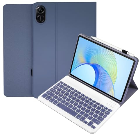 leleyo Case with Keyboard for Honor Pad X9 / X8Pro 11.5“ Smart Cover Magnetic with Removable Wireless Bluetooth Keyboard QWERTY for Pad X8 Pro / X9 11.5 Inch (Purple)