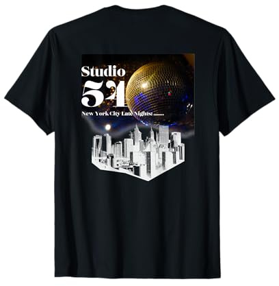 Disco Freaks Store Studio 54 Disco 001 Back Printed T-Shirt