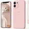 Mitetabo Hülle für iPhone 12 Handyhülle Gold Liebesher Silikon, iPhone 12 Case Mädchen Weich Slim Stoßfest Kratzfeste Süßes Gold Love Schutzhülle für iPhone 12 6.1 Rosa