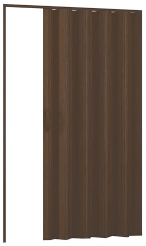 ESTO Porta a Soffietto da Interno 84 x 215 cm Misura, Economy e Premium quality, Porta Scorrevole 4 Colori diversi Bianco, Noce, Legno Scuro e Chiaro (Economy, Legno Scuro Venato)
