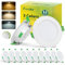 Fondiiz LED Einbaustrahler 230V Dimmbar, 12er Set LED Spots 68mm Lochmaß, 5W Deckenspots Flach Warmweiß 2700K Neutralweiß 4000K Kaltweiß 6000K, IP44 Spots Deckenleuchte für Badezimmer Küche, Weiß