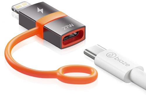 biaze USB C To Lightning Adapter Type C Female to Lightning Male Adapter Charge Transfer Data Adapter for iPhone 14/13/12/11/iPad/Air,Not for Headphone/Audio(2pcs)