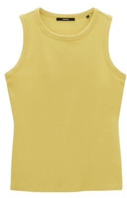 someday Damen Top | Geripptes Top KLEANNE Slim aus BCI Cotton Mix Green Tea, 38