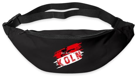 Spreadshirt Die Macht Aus Köln Rot-Weiß Fußball Fan Gürteltasche