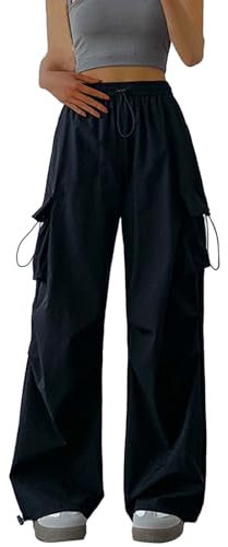 Pantaloni Cargo Donna Sportivi Elasticizzati Cargo Pantalone Larghi Casual Traspiranti Pantaloni Con Muti-Tasche Con Tasche Laterali Vintage Pants Baggy Trekking Combattimento Pantalone Comodi