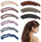 Pinzas de plátano para el cabello, 9 pinzas grandes para cabello grueso y fino, 3 estilos antideslizantes, pinzas de sujeción fuertes para mujer (A)
