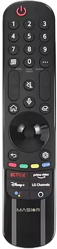 Magic Remote for LG-Smart-TV-Remote-Control,Replacement for MR24GA MR23GA MR22GN MR21GA,MR20GA,MR24GA Suitable for LG UHD OLED QNED NanoCell 4K 8K Smart TV,with Pointer and Voice Function (MASIOR)