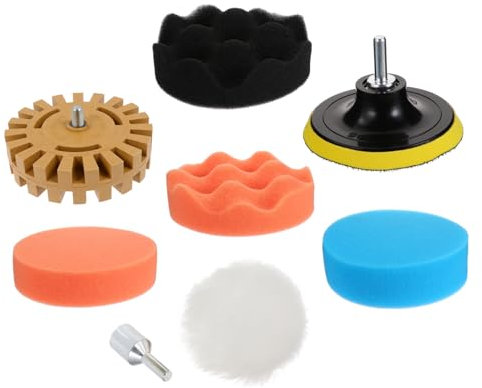 NUOBESTY Eraser Wheel Decal Remover and Rubber Sticker Removal Disk 4 Inch 100mm Sponge Set for Car Adhesive Stripes Removal Automotive Detailing Tool Kit Random Color