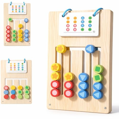 Demenz Beschäftigung für Senioren – Farb-Memory Spiel aus Holz mit 20 beidseitigen Karten, leicht greifbar & sicher fixiert, Gedächtnistraining, Aktivierung & Geschenkidee für Senioren