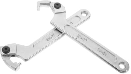 Zerodeko 2pcs Water Meter Cover Hook Nut Loosener Wrench Made of Alloy Steel with Universal Fit Adjustability and Vibration Reduction for Residential and Industrial Use