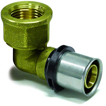 Pipetec Press-Übergangswinkel Innengewinde 20x2mm - 1/2 DVGW, TH Pressfitting