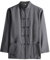 G-LIKE Chinesisches Herren Hemd Shirt - Traditionelle Kampfkunst Kung Fu Tai Chi Wushu Klassisch Tangzhuang Stil Langärmelig Jacke Training Uniform Frühling Herbst Freizeit Kleidung (Dunkelgrau, XL)