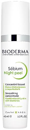 Bioderma Sébium Night Peel - Gentle Facial Peel for Oily & Acne Prone Skin, Spot Treatment Unveils Skin Radiance, Smooth Skin & Reduced Shine 40ml