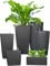 Pflanzwerk® ÖKOSYSTEM Pflanzkübel Square - Blumentöpfe Übertöpfe mit BEWÄSSERUNGSSYSTEM - 19x10x10cm ANTHRAZIT *Indoor & Outdoor Blumenkübel* *UV-Schutz* *Premium Markenqualität*