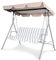 RELAX4LIFE Sonnendach UV-Schutz, Ersatzdach Wasserabweisend, Dachbezug für Hollywoodschaukel, Dachplane Farbwahl, Schaukeldach 160g Polyester, Gartenschaukel Kein Ausbleichen (168 x 114 cm, Beige)