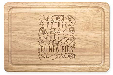 Planche à découper rectangulaire en bois en forme de cochon d'Inde