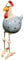 Huhn Gartendeko, Keramik Huhn Gartendeko, Tierfigur Gartenstecker Keramikfigur Handarbeit Ornament, Gartendeko Huhn Deko, Handarbeit Gartenstatue Dekorative Henne Huhn Dekoratives