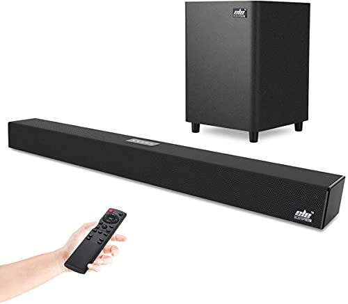 2.1 Ch Sound Bar 100W 38 Inch Wired with Subwoofer - S9621(Home Theater Sound System) Bluetooth Speaker Support Optical AUX Coaxial Sound Bar Subwoofer Speakers for TV, Wall Mountable, Remote Control