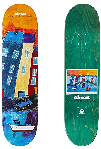 Almost Youness Places Skateboard-Deck, links, mehrfarbig, 20,3 cm