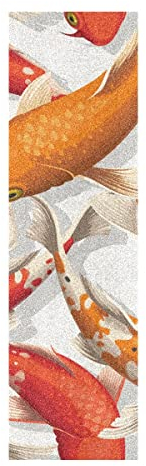 BEUSS Fisch Tier Koi Karpfen Muster Skateboard Griptape rutschfest Selbstklebend Longboard Griptapes Aufkleber Griffband(84 * 23cm 1pcs)