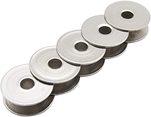 Generico Singer Catania - Spoline, Spule, kleine Metallspulen für Singer Singer 29K, Singer 29K70, Singer 29K71, Singer 29K73 | Necchi EG | 5 Stück | L 16 mm x H 6 mm
