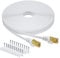 Aouensly CAT 7 Ethernet kabel 10m, Hochgeschwindigkeits Gigabit RJ45 Flach 10Gbps 600MHz Patchkabel Abgeschirmt, weißes LAN-Netzwerk Internetkabel Kompatibel für Switch, Router, Modem,PC, Laptop