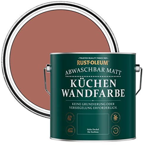 Rust-Oleum Red Washable Kitchen Wall Paint in Matt Finish - Salmon 2.5L