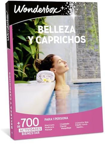 WONDERBOX - Caja Regalo - Belleza y Caprichos - para 1 Persona | 1 tratamiento a elegir - Más de 700 experiencias - Cuidado facial, pedicura, baño turco
