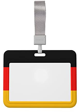 Deutschland Flagge Muster Kartenhalter, Unisex Lanyard Ausweishalter, Ausweishalter, Bankkartenhalter, Büropersonalausweishülle