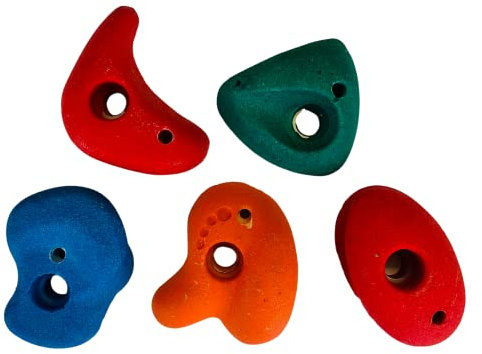 GOODEX® Kletterwand Kinder Indoor mit Klettergriffen | Kletterwand Kinderzimmer aus Holz mit Klettersteinen | 100% ECO Kletterwandplatte | CE | Klettergerüst Indoor (5 Griffe)