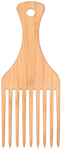 AOVNA Peigne Afro en bambou à dents larges, peigne à cheveux pour coiffure à domicile ou en salon