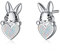 Kaninchen Geschenke Sterling Silber Kaninchen Ohrstecker für Damen Erstellt Opal Bunny Nette Ohrringe für Mädchen im Teenageralter Kleines Kaninchen Schmuck Geburtstag Weihnachten Geschenke