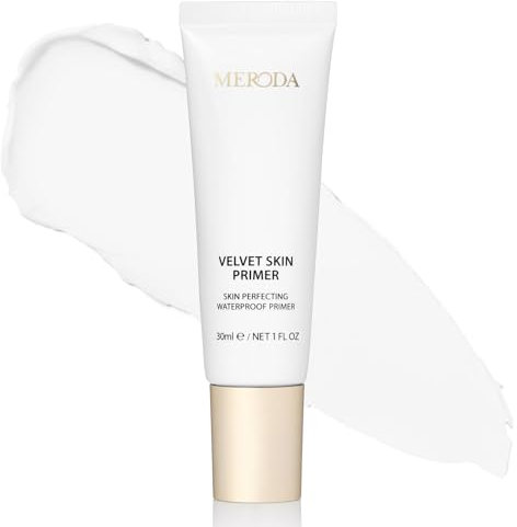 MERODA® Velvet Skin Primer [PORE MINIMIZER] - Primer Makeup Base For Face - Primer Lightweight & Hydrating Texture - Make Up Face Primer - For All Skin Types - Pore Primer with SPF - Poreless Primer