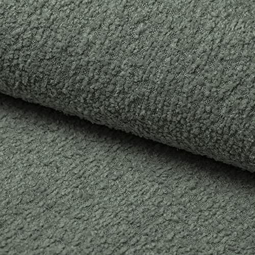 HEKO PANELS Milano Stoff Meterware Bouclé Pistaziengrün 2 Meter 142x200 cm | Kuschelweich, Polsterstoff aus PES, Teddystoff, Nähstoffe, Möbelstoffe und Dekostoffe zum Nähen und Handwerken, UV-beständig