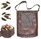Forhome Pilz-Futtertasche, Futtertasche, Erntetasche, große Kapazität, faltbare Obstpflücktasche, Pilzjagdtasche, verstellbare Pflücktasche für Camping, Reisen, Wandern, braun