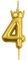 Wisebom Zahlen Geburtstagskerzen, 1Pcs Gold Nummer Geburtstagskerze mit Glitzer, 3D Kuchen Zahl Kerze Krone, Tortendeko Geburtstag Kerze für Geburtstagsdeko Jubiläums Party (4)