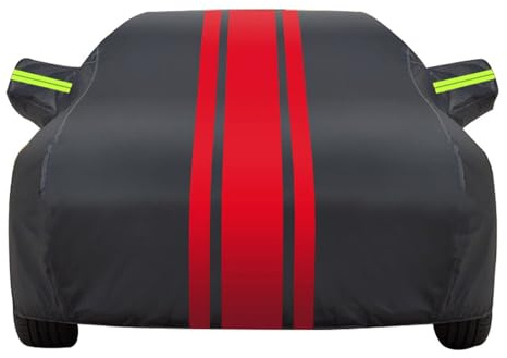 DOFFO Bâche Voiture pour Peugeot 205/205 GTI/205 t16/205 cti Tissu Oxford Housses pour Auto Housse de Voiture Respirante Bâche de Voiture Housse de Protection Voiture,C