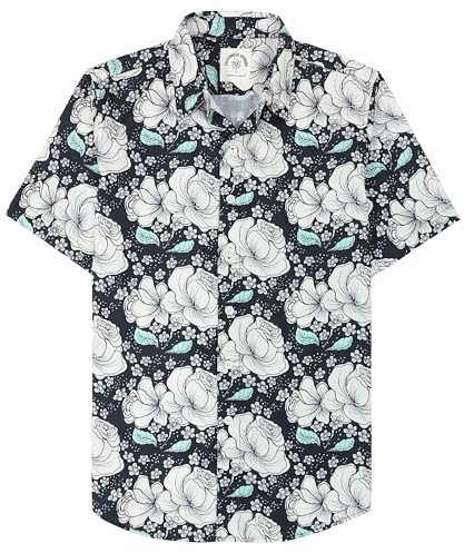 Dubinik® Hawaiihemd Kurzarm Hemd Sommer Hemd Aloha Hemd Button Down Freizeithemden Für Herren Hawaii Hemd Männer Regular Fit