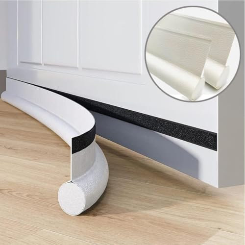 AUTUCAU 2 Pack Under Door Draft Stopper 37 inches Adjustable Insulator Door Seal Sound Proof Draft Blocker for Noise Light Smell