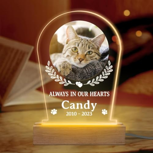 Glad Gua Always in Our Hearts Personalisiertes Acryl-3D-LED-Licht, Weihnachts-Gedenkgeschenke für den Verlust des Hundes, Trauergeschenk, Haustier-Gedenkgeschenk, Hunde-Gedenkgeschenk,