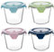 CLTPY 710ml Glasbehälter mit Deckel Rund,4er Meal Prep Gläser,Glasschüssel mit Deckel,BPA Freie Meal Prep Boxen Glas,Glass Frischhaltedosen können in Mikrowellenherden