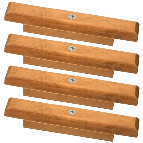 4 Stück Kirschholz-Ersatzgriff für Weber Holzkohlegrill, passend für 47 cm 57,1 cm mit Befestigungsschrauben