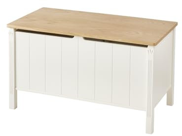 VERTBAUDET Aufbewahrungstruhe ChampetreargileTU, Lehmfarben, Holz, Bank, Kiste-Bank