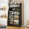 Fiutazge Küchenschrank mit Arbeitsfläche,Küchenbuffet Buffetschrank,Vitrinenschrank,Speisekammer mit Türen und Verstellbaren Ablagen Küche, Wohnzimmer,Esszimmer,Schwarz 86 x 36 x 160cm