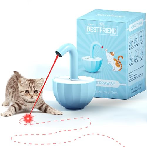 Laserpaws Juguete Interactivo Gato - Juguetes para Gatos con Láser Divertido | Juguetes Gatos Interactivos | Juguetes Gato para Juegos Gatos | Juguetes Interactivos para Gatos y Gatos Juguetes (Azul)