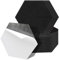 Fiqops 36er Hexagon Akustikplatten Selbstklebend Schwarz Hohe Dichte Akustikpaneele Platzsparend Schallabsorber für Wanddekoration und Schallschutz,Studio und Home Deko (30x26x0.9cm)