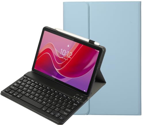 YKWXSC Funda con Teclado Español para Lenovo Tab 10,1 Pulgada 2025 TB-311FU, Desmontable Teclado Español Ñ Bluetooth para Lenovo Tab 10,1 Pulgada 2025 TB-311FU, Azul